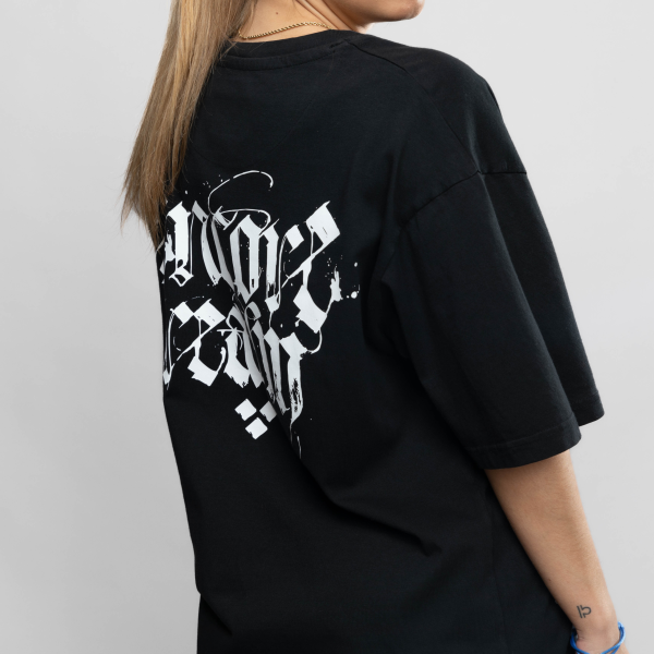 ENCORE BLACK T-SHIRT SPECIAL– CALLIGRAPHY BACK PRINT